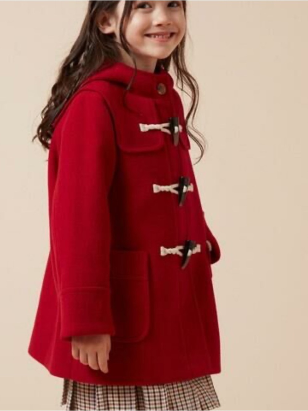 Old Navy Red Toggle Duffle Kids Coat. Size S - Picture 1 of 7